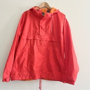 Vintage Gap 90’s Red Orange Anorak Windbreaker Pullover Lightweight Y2K Style M